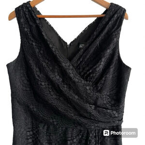 Adrianna Papell Black Lace Dress